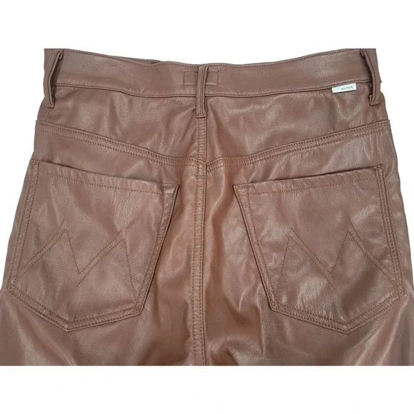 MOTHER High Waisted Rail Skimp Pants - Friar Brown, Wax on Wax Off - Picture 4 of 10
